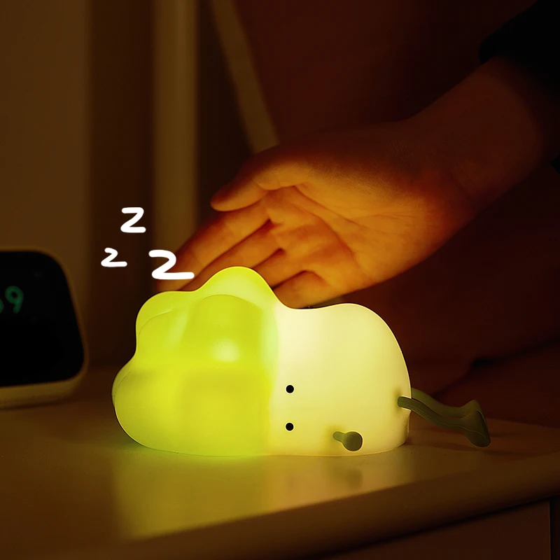 LED gece lambası sevimli lahana dokunmatik duyarlı zamanlama ışığı USB yatak odası yumuşak ışık göz koruması atmosfer ışığı çocuk Hediye