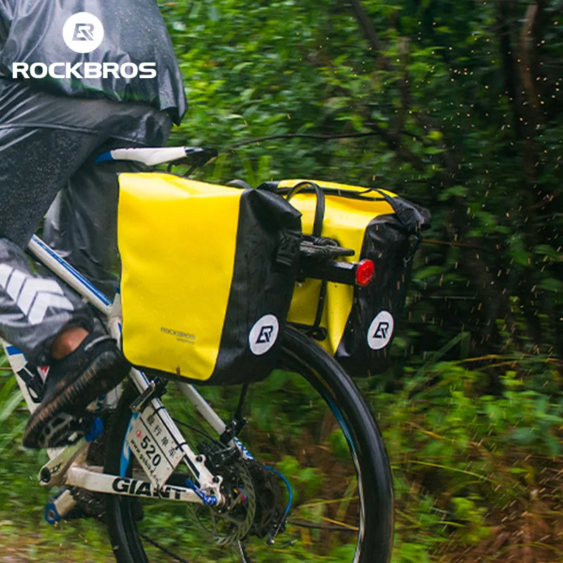 ROCKBROS Bisiklet Çantası Su Geçirmez 10-18L MTB Çantası Taşınabilir Bisiklet Çantası Pannier Arka Raf Kuyruk Koltuk Bagaj Paketi Bisiklet Depolama Bisiklet Çantası