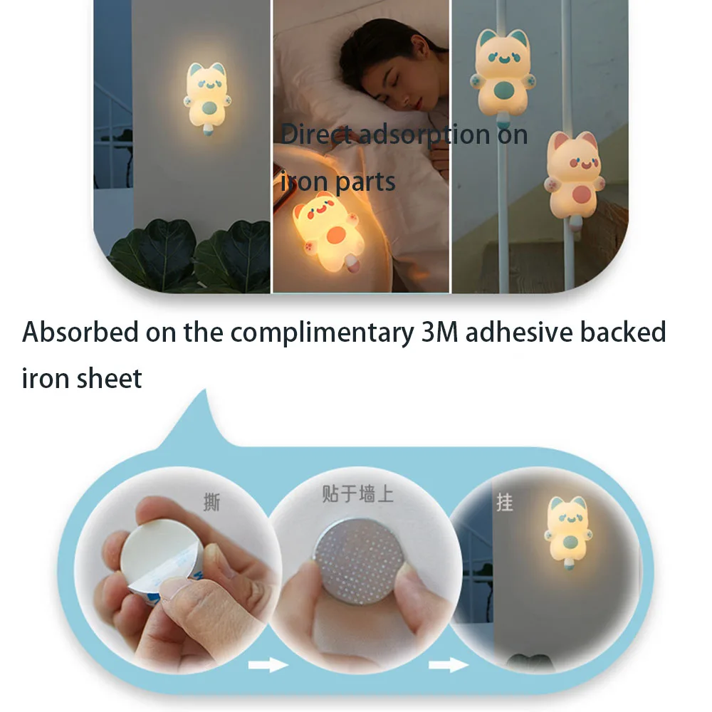 Karikatür çocuk Gece Lambası Silikon Başucu Lambası RGB Dokunmatik Sensör USB Yatak Odası Dekoratif Masa Lambası