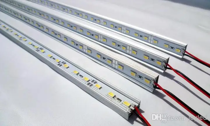 Ücretsiz kargo 10 adet SMD5730 led çubuk ışıkları 12 volt led ışıkları 36 LEDs/0.5 M V şeklinde Alüminyum kanal