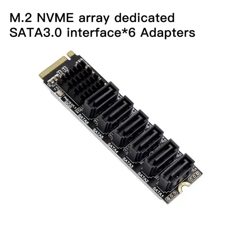M. 2 M ANAHTAR PCI-E3.0 6-port SATA3.0 6G Yüksek hızlı Genişleme Adaptörü Gösterge ışığı İle Dayanıklı High-end Çip Dropship