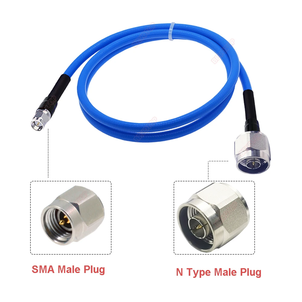 RG401 SMA Erkek Fiş N Erkek Fiş 50-5 Kablo Yüksek Frekans Düşük Kayıp RG-401 Test Kablosu RF Koaksiyel Pigtail Jumper