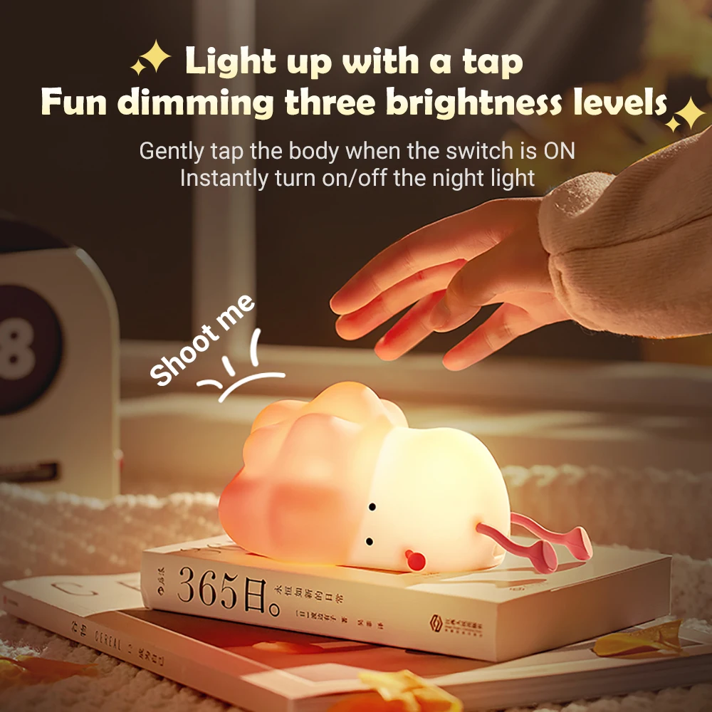 LED gece lambası sevimli lahana dokunmatik duyarlı zamanlama ışığı USB yatak odası yumuşak ışık göz koruması atmosfer ışığı çocuk Hediye