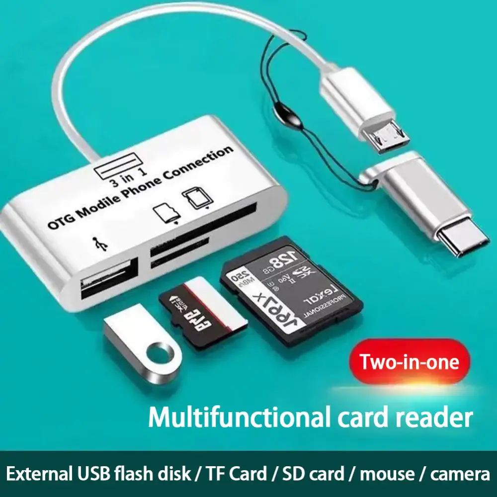 USB Tip C Adaptörü USB TF Kart Okuyucu USB-C Hafıza Kartı Adaptörü Macbook Samsung Huawei Dizüstü Telefon