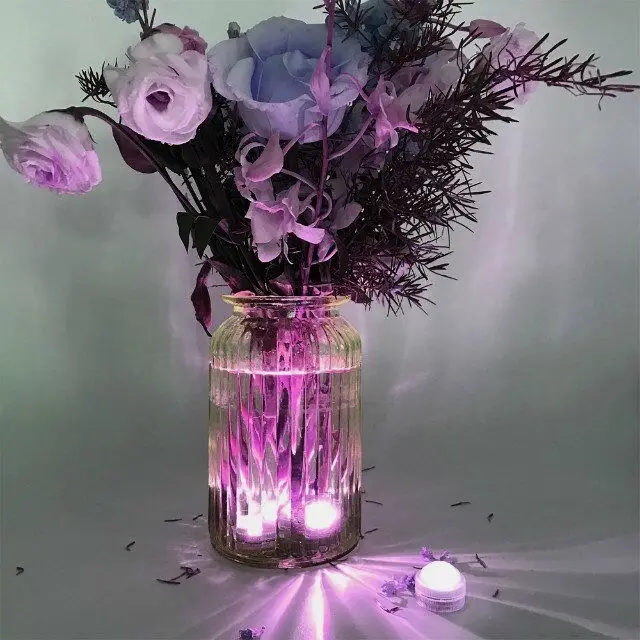 12 Adet*süper parlak 3LED dalgıç LED Floralyte ışık su geçirmez MİNİ vazo parti olay düğün dekorasyon için