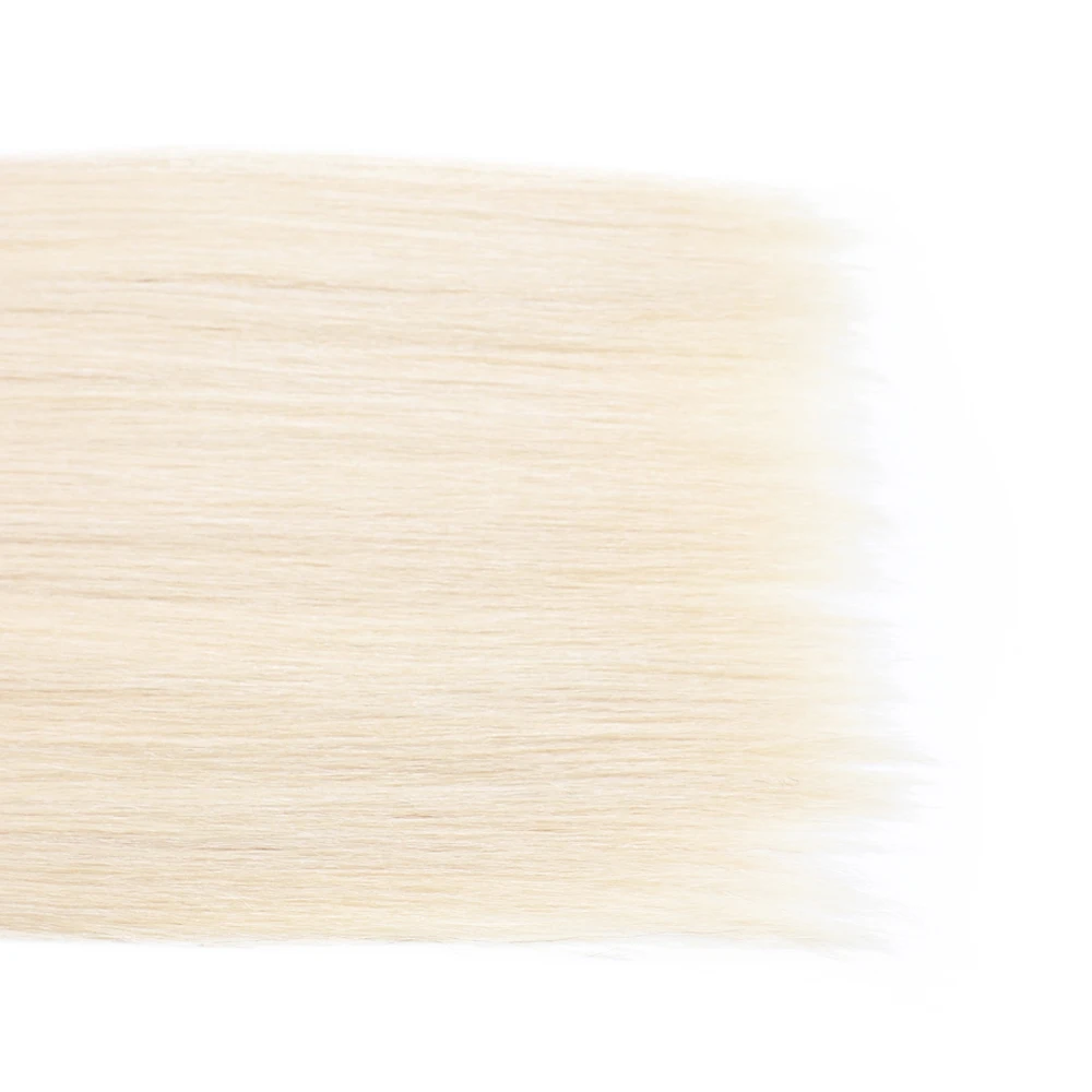 İnsan Saç Demeti düz insan saçı Demetleri 1/3/4 adet/grup Dikmek saç ekleme Sarışın Renk 8-30 inç Saç Örgü Brezilyalı
