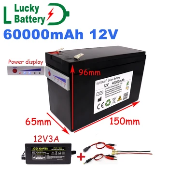 Şanslı 12V Yeni Güç Göstergesi Pil 60a 18650 Lityum Pil Paketi için Güneş Enerjisi ve Elektrikli araç şarj aleti ile pil