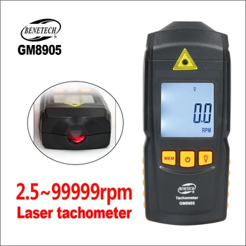 BENETECH GM8905 Oto Takometre El Dijital Elektronik Mini Lazer Takometre Rpm Portabel 2.5-99999 rpm Lazer Takometreler