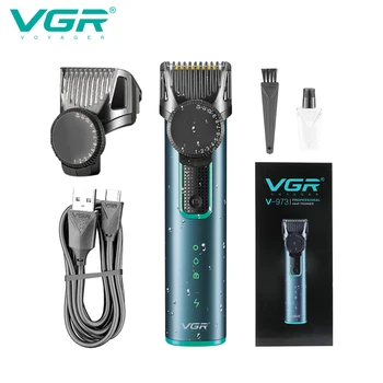 VGR Saç Düzeltici Profesyonel Saç Kesme Makinesi IPX5 Su Geçirmez Saç Kesimi Makinesi Seyahat Kilidi 0mm Kesme Berber Düzeltici Erkekler için V-973