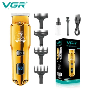 VGR Saç Kesme Profesyonel Saç Düzeltici LED Ekran Saç Kesme Makinesi IPX7 Su Geçirmez Elektrikli Giyotin Erkekler için V-927