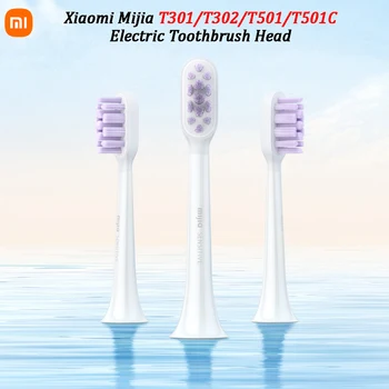 3 ADET Orijinal Xiaomi Mijai T301 / T302 / T501 / T501C Akustik Elektrikli diş Fırçası başı Hassas Fırça Kafası Elektrikli Diş Fırçası