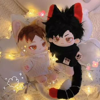 2 adet Anime Oyunu Haikyuu!! ハイキュー!! 20 cm Karikatür şeytan Kedi Sevimli Peluş Pamuk Dolması Bebek Vücut Cosplay Noel doğum Günü hediyesi