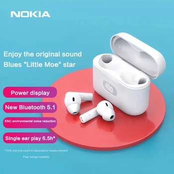 Orijinal Nokia E3102 Kablosuz Kulaklık Bluetooth TWS Kulaklık Dokunmatik Kontrol Kulaklık Gürültü Önleyici kulaklık Çift Mic ile