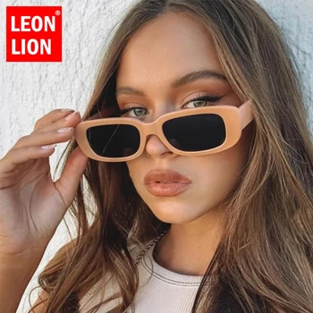 LeonLion Oval Retro Güneş Gözlüğü Kadın 2023 Çerçevesiz Vintage Güneş Kadınlar Marka Tasarımcısı Gözlük Kadınlar İçin Ayna Oculos De Sol