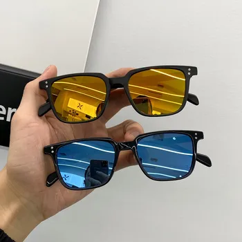 Lüks Marka Kadın Erkek güneş gözlüğü Gözlük UV400 Açık Seyahat Moda Kare Kare Güneş Gözlüğü Sokak Fotoğrafçılığı Tonları