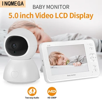 INQMEGA 1080P bebek izleme monitörü Gece Görüş İki Yönlü Konuşma 5 İnç Dadı Video Kamera 8 Ninniler Kayıt ve Oynatma SD Kart İle