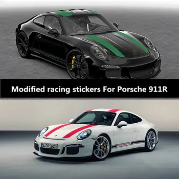 Modifiye yarış çıkartmaları Porsche 911R araba çıkartmaları Boxster gövde kapı hood dış dekoratif çıkartmalar