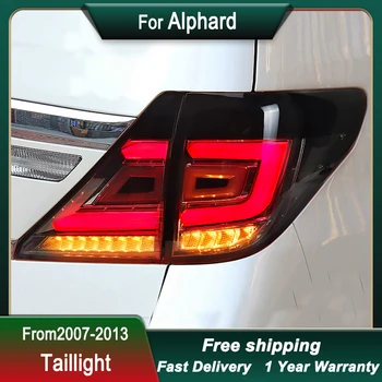 Araba park lambaları Toyota Alphard 2007-2013 yükseltilmiş led arka lambası Kuyruk Lambası Dinamik Dönüş sinyal ışığı Kuyruk lamba donanımı