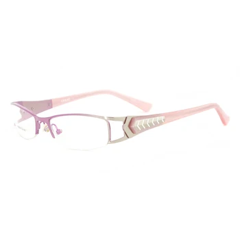 Erkekler Ve Kadınlar Moda Metal Yarım Jant Reçete Gözlük Çerçeve Oculos De Gri Gözlük Derece Optik Lensler Miyopi