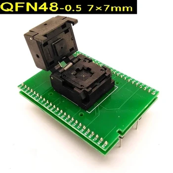 QFN48 yanan taban 0.5 pitch 7*7mm test tabanı flip şarapnel yanan taban programlama tabanı pin pitch 0.5 mm.