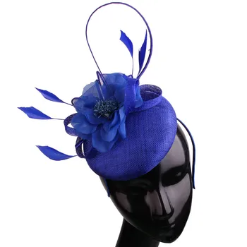 Bayanlar Kadınlar Düğün Fascinator Şapka Akşam Parti Çiçek Başlığı Kafa Bandı İle çiçekli şapka Fascinator Kapaklar Bayanlar Chapeau Kap