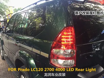 Araba kuyruk işık meclisi Toyota Prado İÇİN LC120 2700 4000 2003-2009 Kuyruk ışık bazı modifiye led arka lambası
