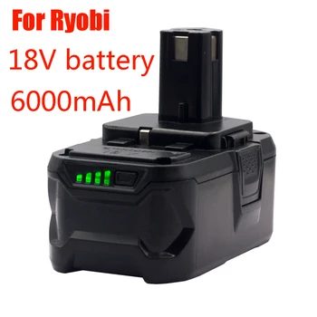Değiştirin Ryobi ONE18V Kablosuz Güç Aracı BPL1820 P108 P109 P106 RB18L50 RB18L40 lityum iyon batarya 6000mAh