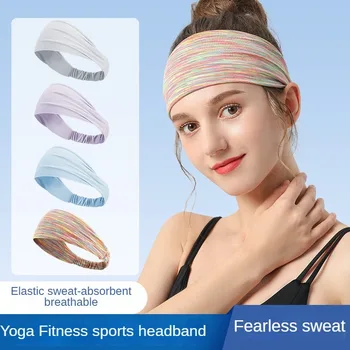 Düz Renk Spor Yoga Bandı, Ter Emici Bant, Erkekler Ve Kadınlar İçin Koşu, Spor Streç Paket Başörtüsü