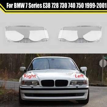 Araba Far Camı Far Şeffaf Abajur Lamba Kabuk lens kapağı BMW 7 Serisi İçin E38 728 730 740 750 1999 2000 2001