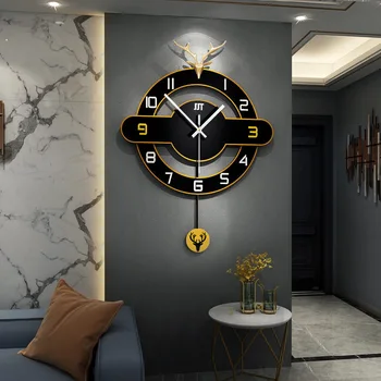Iskandinav tarzı dekoratif saat lamba lüks oturma odası duvar saati ev moda modern duvar saati dijital duvar saati