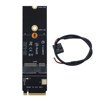 NGFF M. 2 + E Anahtar Yuvası M. 2M Anahtar PCIe PCI-WiFi Kart Adaptörü NVMe Kablosuz LAN Kartı Adaptörü