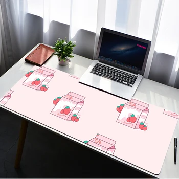Japon Çilekli Süt pc bilgisayar Klavye Dizüstü Fareler Fare Mat Mousepad Oyun masa pedi Masa paspasları Sevimli Mouse Pad Otaku 