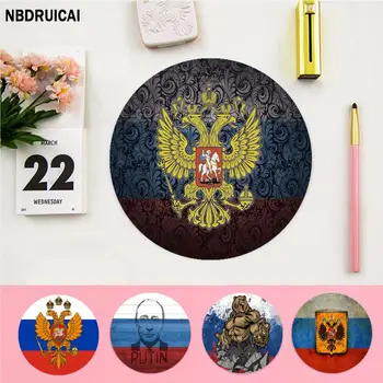 Rusya Bayrağı Kaymaz Yuvarlak Masaüstü sümen Kawaii oyun aksesuarları Öğrenciler yazma pedi Mouse Pad Fare Masası Oyun Paspaslar