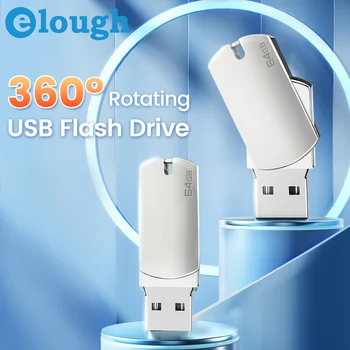 ELOUGH Yüksek Hızlı Dönebilen USB flash sürücü 4 GB 8 GB 16 GB 64 GB 128 GB Usb bellek Pendrive Taşınabilir U Disk Flash Disk İçin pc telefon kılıfı