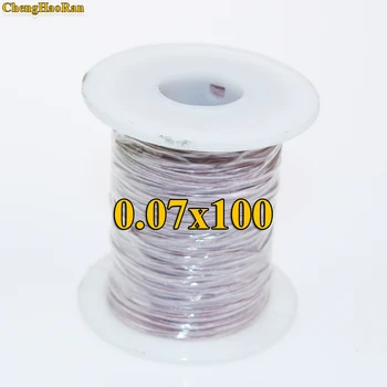 ChengHaoRan 0. 07X100 İpliklerini Hisse Litz tel çok telli bakır tel polyester ipek zarf zarf iplik metre tarafından satılan