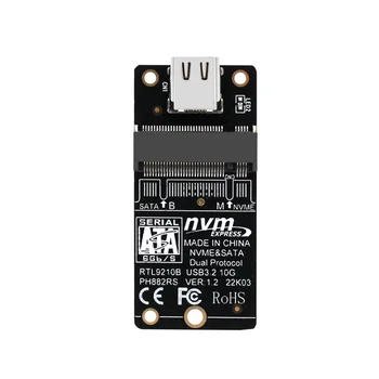 M. 2 USB 3.1 TİP C Adaptörü PCIE NVME SSD M. 2 SATA ssd'den USB'ye C Yükseltici 10Gbps DualProtocol Desteği M2 SSD