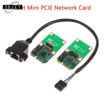1 Takım Mini PCI-E Ağ Kartı 1000 Mbps Gigabit Ethernet RJ45 LAN Ağ Adaptörü Dahili Kablolu LAN