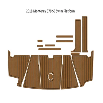 2018 Monterey 378 SE Yüzmek Platfrom Adım Ped Tekne EVA Köpük Sahte Tik Güverte Zemin