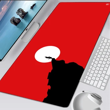 Kırmızı Mousepad Klavye Pedi Masa Matı Kauçuk Halı Masa Mat Pc Gamer Kilit Kenar Genişletilmiş Pad Xxl 80x40 Mouse Pad Ücretsiz Kargo