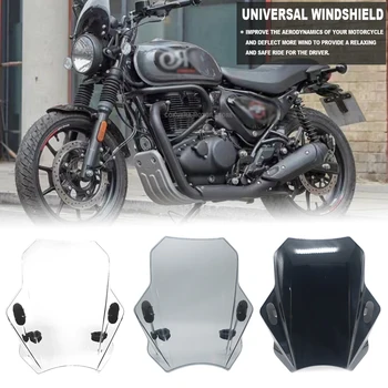 Hunter 350 için Evrensel Motosiklet Cam Cam Kapakları Ekran Duman Lens Motosiklet Saptırıcı