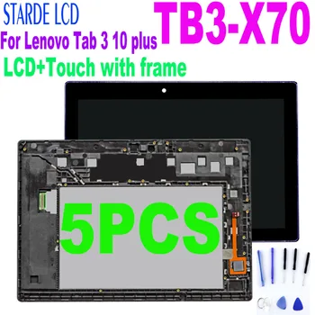 5 ADET Lenovo Tab 3 10 artı İş TB3-X70L ZA0Y TB3-X70F TB3-X70N ZA0X TB3-X70 dokunmatik LCD ekran Ekran Meclisi + Çerçeve