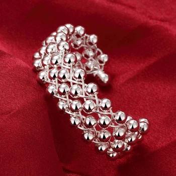 Sıcak 925 som gümüş bileklikler Kadınlar için Üzüm boncuk bileklik Moda Düğün Parti noel hediyesi Kız öğrenci Takı