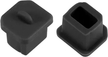 30 adet Silikon USB B Bağlantı Noktası Koruyucuları Anti-Toz Stoper kapatma başlığı, Siyah