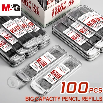 M & G 100 / Adet 0.5 / 0.7 mm Mekanik kurşun kalem Uçları 2B / HB Kalem Otomatik Kalem Çekirdek Dolum Ofis Okul Sanat Kroki Çizim Kaynağı