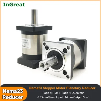 Nema23 planet motorlu şanzıman Redüktör 6.35 / 8mm Giriş 57mm Step Motor Adım aşağı Azaltma Şanzıman CNC Lazer Kaynak