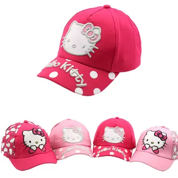Anime Sanrio Kawaii Hello Kitty güneş şapkası Sevimli beyzbol şapkası güneş şapkası s Yaz Karikatür İşlemeli Hip Hop Şapka çocuk Hediyeleri