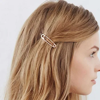 Moda Kadın saç aksesuarları Metal Geometrik Alaşım Hairband Daire Toka Barrette Kızlar Tutucu