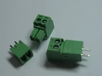 12 adet Vidalı Terminal Bloğu Konnektörü 3.5 mm 2 pin / yollu Yeşil Takılabilir Tip