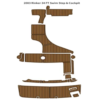 2003 Rinker 34FT Yüzme Platformu Kokpit Pedi Tekne EVA Köpük Tik Güverte Zemin Mat