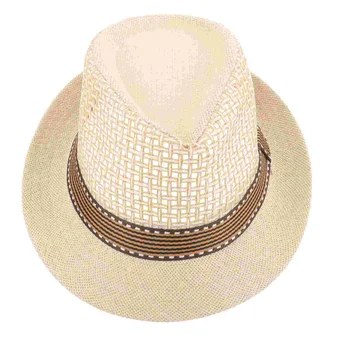 Hasır Şapka Kısa kenarlı plaj şapkası Nefes Dokuma Kova Şapka Erkekler Kadınlar İçin